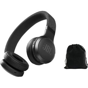 JBL Live 460NC Wireless Noise Cancelling On-Ear Headphones, Bluetooth 5.0, 50H Battery, Hands-Free Calls, Adaptive ANC, Google Assistant & Alexa - Black, Includes Carrying Pouch