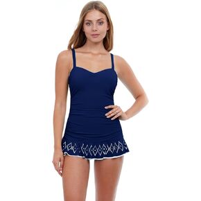 Profile by Gottex Women's Cup Sized Sweetheart Swimdress One Piece Swimsuit