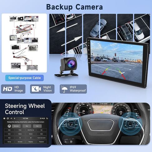 Hodozzy 2GB+64GB 8 Core Android Car Stereo for Honda Civic 2013 2014 2015 2016 2017 with Wireless Carplay Android Auto, 9 inch Touch Screen Car Radio GPS Bluetooth WiFi, FM RDS Radio, Backup Camera in Saudi Arabia
