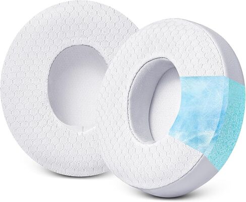Replacement Ear Pads for Beats Solo 3 - Cooling Gel Earpad Cushions for Solo 2 & 3 Wired Wireless - Headphones Covers with Strong Adhesive Memory Foam (White) in Kuwait