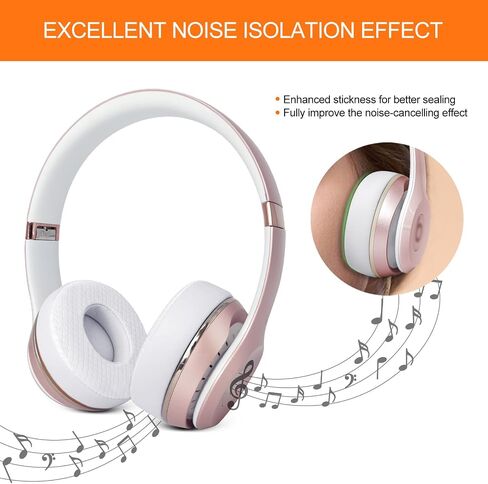 Replacement Ear Pads for Beats Solo 3 - Cooling Gel Earpad Cushions for Solo 2 & 3 Wired Wireless - Headphones Covers with Strong Adhesive Memory Foam (White) in Kuwait