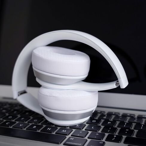 Replacement Ear Pads for Beats Solo 3 - Cooling Gel Earpad Cushions for Solo 2 & 3 Wired Wireless - Headphones Covers with Strong Adhesive Memory Foam (White) in Kuwait
