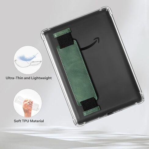 CoBak Clear Case for 6" Kindle 10th Generation 2019 with Elastic Hand Strap - Ultra-Slim Soft TPU Transparent Cover, Lightweight & Durable Protection in Saudi Arabia