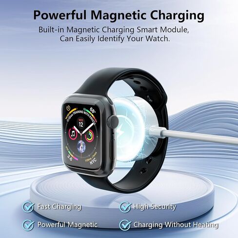 5W Fast Charger Magnetic for Apple Watch, 3FT USB C for iWatch Magnetic Wireless Charging Cable with Max 20W PD Power Adapter Set Compatible with Apple Watch Series SE/SE2/Ultra/Nike/8/7/6/5/4/3/2 in Saudi Arabia