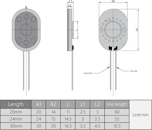 Fielect لتقوم بها بنفسك مكبر صوت مغناطيسي 1.5 واط 8 أوم 30x20x4.5 مللي متر (L x W x H) شكل بيضاوي استبدال مكبر الصوت 1 قطعة in Kuwait