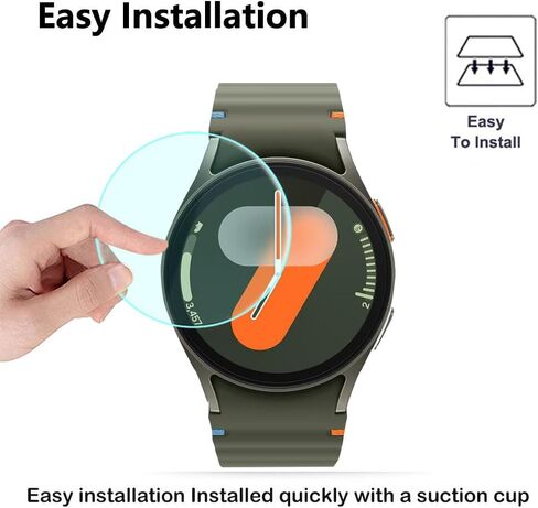 Poyiccot متوافق مع Galaxy Watch 7 47mm Ultra Screen Protector، واقي شاشة من الزجاج المقسى مقاوم للماء HD Clear Film لـ Galaxy Watch 7 Ultra Accessories، 2 Pack in Kuwait