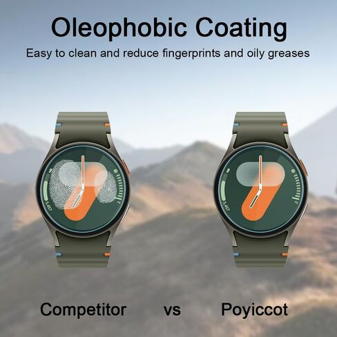 Poyiccot متوافق مع Galaxy Watch 7 47mm Ultra Screen Protector، واقي شاشة من الزجاج المقسى مقاوم للماء HD Clear Film لـ Galaxy Watch 7 Ultra Accessories، 2 Pack in Kuwait