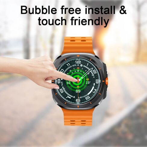 Poyiccot متوافق مع Galaxy Watch 7 47mm Ultra Screen Protector، واقي شاشة من الزجاج المقسى مقاوم للماء HD Clear Film لـ Galaxy Watch 7 Ultra Accessories، 2 Pack in Kuwait