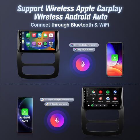 Leadfan Car Radio for Dodge RAM 1500 2500 3500 2002 2003 2004 2005 with Wireless Carplay Android Auto 9" Touch Screen Car Stereo Android Head Unit - WiFi,GPS,38UI + SWC+ AHD Backup Camera in Saudi Arabia