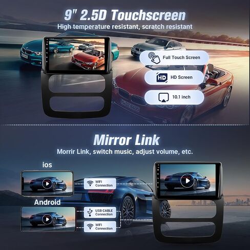 Leadfan Car Radio for Dodge RAM 1500 2500 3500 2002 2003 2004 2005 with Wireless Carplay Android Auto 9" Touch Screen Car Stereo Android Head Unit - WiFi,GPS,38UI + SWC+ AHD Backup Camera in Saudi Arabia