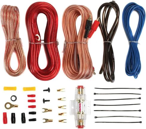 حزمة مضخم صوت السيارة MTX TNP212D2 مقاس 12 بوصة 1200 وات 4 أوم مع حاوية فرعية ومضخم صوت A/B أحادي الكتلة بقدرة 1100 واط ومجموعة أسلاك قياس 8 in Kuwait