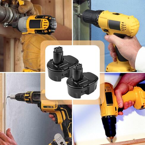 2 حزم 3600 مللي أمبير Ni-Mh DC9091 DW9094 بطارية بديلة لبطارية Dewalt 14.4V متوافقة مع بطارية Dewalt 14.4 فولت XRP DC9091 DW9094 DW9091 DC9094 DE9091 DE9092 DE9038 in Kuwait