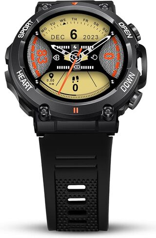 ساعة Spiffy® Military Rugged الذكية للرجال للياقة البدنية مع أوضاع رياضية ومراقب صحي وساعة اتصال بلوتوث in Kuwait