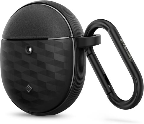 حافظة Caseology Parallax لـ Google Pixel Buds Pro 2 (2024)، لحافظة Buds Pro (2022) [تشمل حلقة تسلق] - أسود غير لامع in Kuwait