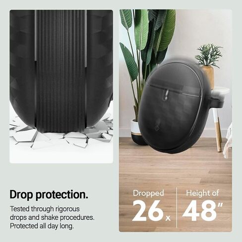 حافظة Caseology Parallax لـ Google Pixel Buds Pro 2 (2024)، لحافظة Buds Pro (2022) [تشمل حلقة تسلق] - أسود غير لامع in Kuwait