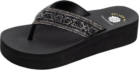 Yellow Box Women's Balat Flatform Sandal, Platform 1.25 inches, Heel 1.75 inches, Medium-High Comfortable Flip-Flop in Saudi Arabia