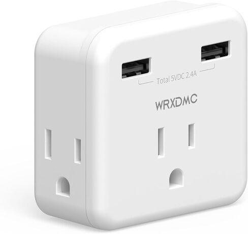 أساسيات الرحلات البحرية، شريط طاقة للسفر مع 3 منافذ ومنفذين USB، ملحقات الرحلات البحرية التي لا غنى عنها، أساسيات السفر، واقي ضد زيادة التيار لسفن الرحلات البحرية، السفر، المكتب المنزلي، مدرج في قائمة ETL، أبيض in Kuwait