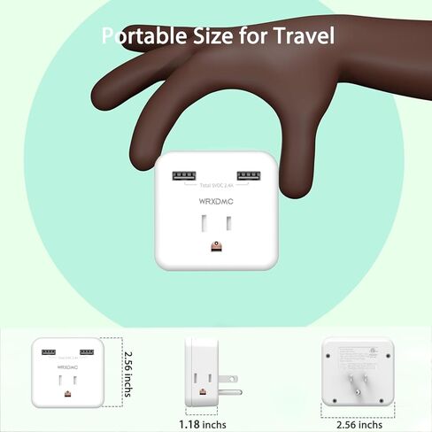 أساسيات الرحلات البحرية، شريط طاقة للسفر مع 3 منافذ ومنفذين USB، ملحقات الرحلات البحرية التي لا غنى عنها، أساسيات السفر، واقي ضد زيادة التيار لسفن الرحلات البحرية، السفر، المكتب المنزلي، مدرج في قائمة ETL، أبيض in Kuwait