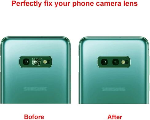 قطعتان من زجاج عدسة الكاميرا الخلفية OEM لهاتف Samsung Galaxy S10E 5.8 بوصة (أخضر) مع أداة لاصقة وإصلاح مثبتة مسبقًا in Kuwait