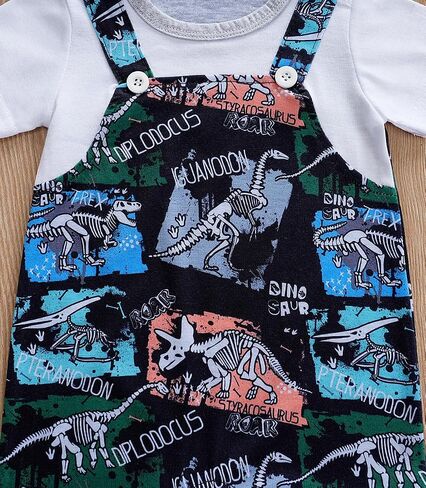 2-Pack Baby Boys Girls Romper Dinosaur Unisex Newborn Onesie Cartoon Print Short Sleeve Summer Clothes 1-18 Months in Saudi Arabia