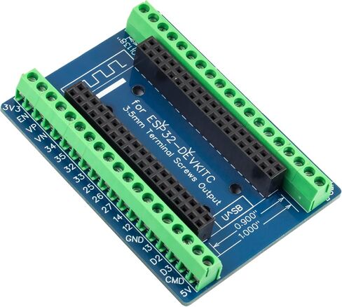 3pcs ESP32 Terminal Breakout Board 38 Pins GPIO Expansion Board Compatible for ESP32-DevKitC 0.9" or 1.0" Size Module in Saudi Arabia