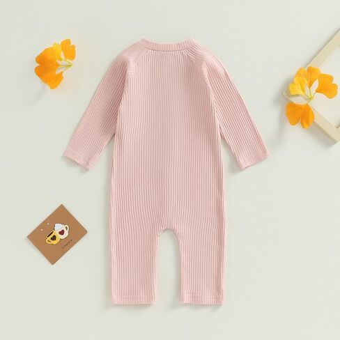 Newborn Baby Boy Girl Solid Romper Unisex Infant One Piece Bodysuit Jumpsuit Clothes Neutral Knitted Button Outfits in Saudi Arabia
