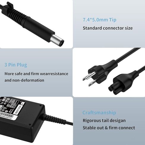 90W Laptop Charger for HP Elitebook 8440p 8460p 8470p ProBook 640 G1 6460b 6470b for Compaq CQ40 CQ42 CQ45 CQ60 6710b 6715b 6910p 8510p 608428-001 608428-002 Replacement Power Supply Adapter in Saudi Arabia