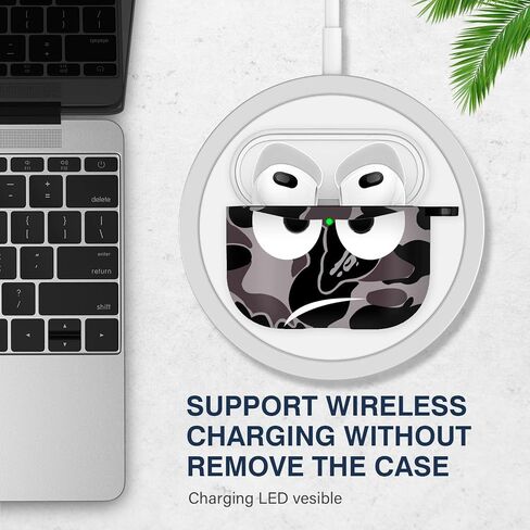 for Airpods 3 Case 2021, Don't Touch Me for Airpods Cover with Keychain Soft Cute Shockproof Cover for Women Men Compatible with for Airpods 3 Charging Case -Black in Saudi Arabia