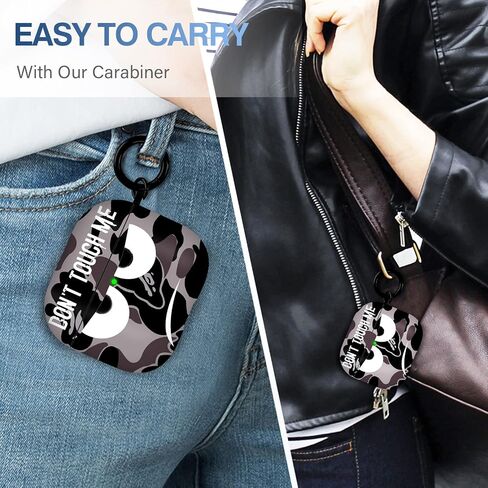 for Airpods 3 Case 2021, Don't Touch Me for Airpods Cover with Keychain Soft Cute Shockproof Cover for Women Men Compatible with for Airpods 3 Charging Case -Black in Saudi Arabia