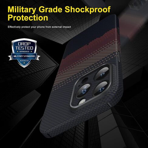 memumi Real Aramid Fiber for iPhone 16 Pro Max Case, [NO-case Feeling] Durable Sturdy Aramid Fiber with 0.5mm Slim Case for iPhone 16 Pro Max Thin and Minimalist in Carbon Fiber Design, Grey Black in Saudi Arabia
