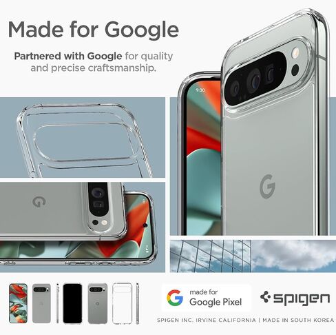 حلقة MagFit معدنية فائقة الهجين من Spigen مصممة لحافظة Pixel 9 Pro XL (2024) [مضادة للاصفرار] [حماية من الدرجة العسكرية] متوافقة مع MagSafe - أبيض in Saudi Arabia