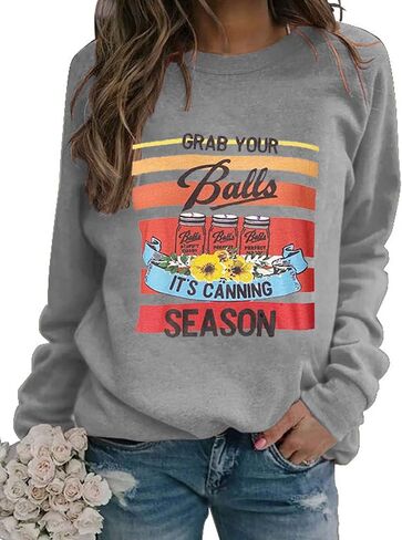 تيشيرت Noffish Grab Your Balls It's Canning Season Canning للنساء in Kuwait