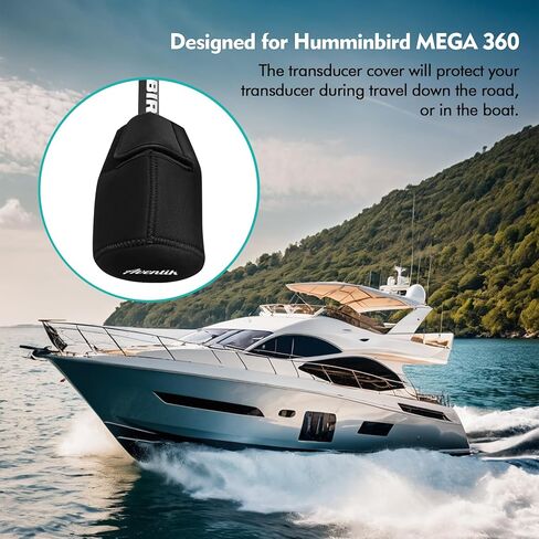 غطاء محول الطاقة غطاء حماية ناعم مصنوع من النيوبرين متوافق مع Humminbird MEGA 360 رائع للقوارب in Kuwait