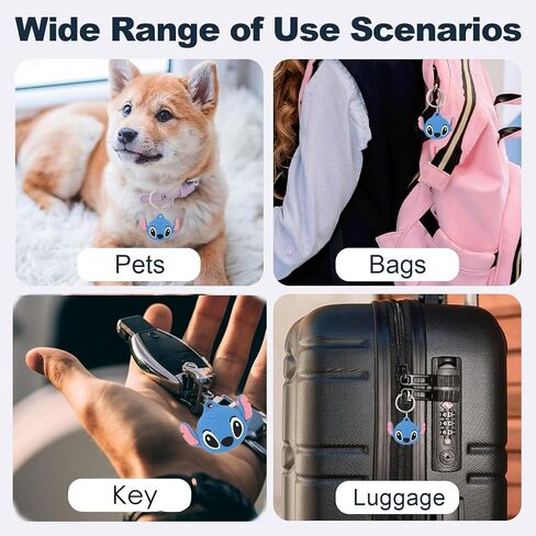 غطاء حافظة لطيف من السيليكون لعلامة Airtag، الأصدقاء الكرتون الناعم متوافق مع حامل بطاقة Apple Air Tag للمفاتيح / الأمتعة / الأطفال / الحيوانات الأليفة / الكلب / القط / الياقة / حقيبة الظهر / حامل حامي السيارة ضد الضياع مع سلسلة المفاتيح in Saudi Arabia