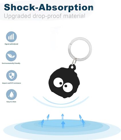 غطاء حافظة لطيف من السيليكون لعلامة Airtag، الأصدقاء الكرتون الناعم متوافق مع حامل بطاقة Apple Air Tag للمفاتيح / الأمتعة / الأطفال / الحيوانات الأليفة / الكلب / القط / الياقة / حقيبة الظهر / حامل حامي السيارة ضد الضياع مع سلسلة المفاتيح in Saudi Arabia