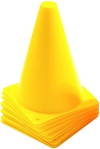 Electriduct 7 Inch Plastic Mini Traffic Cones Outdoor/Indoor - 10 Pack in Saudi Arabia