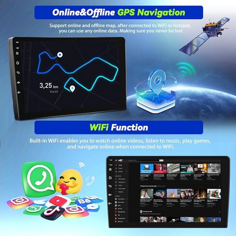 CAMECHO Radio for 1999-2005 BMW 3 Series E46, Android 13 Car Stereo with Wireless Carplay Android Auto, 9" Touch Screen Car Radio with EQ Bluetooth GPS WiFi + AHD Backup Camera & MIC 2G+32G in Saudi Arabia