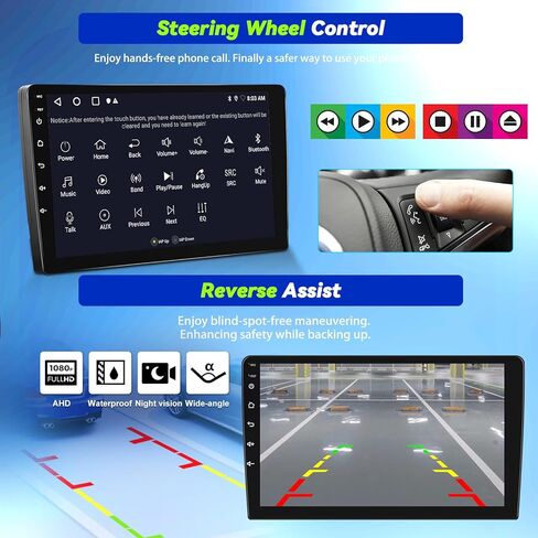 CAMECHO Radio for 1999-2005 BMW 3 Series E46, Android 13 Car Stereo with Wireless Carplay Android Auto, 9" Touch Screen Car Radio with EQ Bluetooth GPS WiFi + AHD Backup Camera & MIC 2G+32G in Saudi Arabia