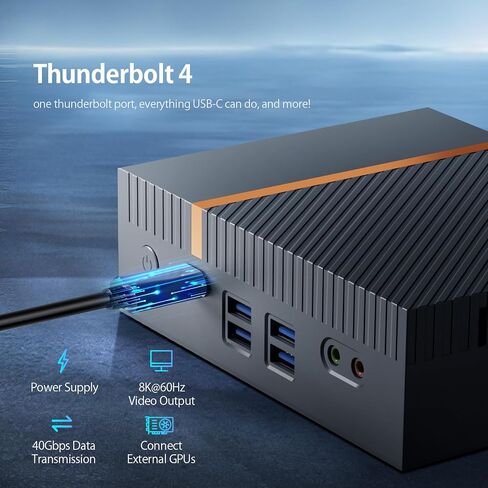chatreey Mini PC 12th Gen Core i9-12900H(Up to 5.0GHz), 32GB DDR4 RAM 1TB SSD, 14 Cores Desktop Gaming Computer Support 8K 4-Screen Display/Dual 2.5G LAN/Windows 11 Pro/WiFi 6/BT 5.0/Thunderbolt 4 in Saudi Arabia