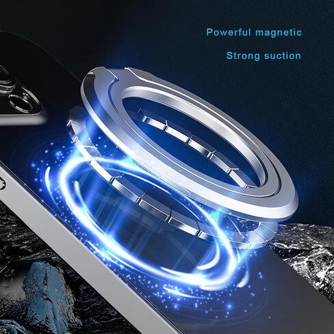 Removable Magnetic Phone Ring Holder for MagSafe Phone Grip Finger Holder Stronger Magnet for MagSafe Finger Grip Kickstand Cell Phone Accessories (Purple) in Saudi Arabia