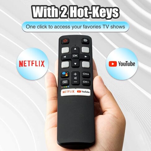 (عبوة من 2) جهاز تحكم عن بعد بديل لـ RC802V FNR1 مع Netflix YouTube Hot Keys 32S6500A 65P8S 65P8 in Saudi Arabia