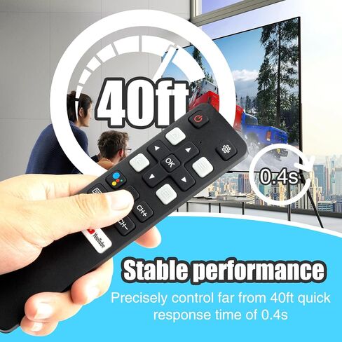 (عبوة من 2) جهاز تحكم عن بعد بديل لـ RC802V FNR1 مع Netflix YouTube Hot Keys 32S6500A 65P8S 65P8 in Saudi Arabia