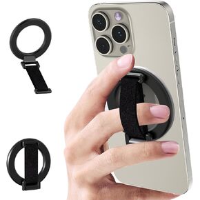 Magnetic Phone Ring for MagSafe Grip, ANTPO for MagSafe Phone Grip with Kickstand Finger Loop, Mag Safe Accessories for iPhone 15 14 13 Pro Max Plus