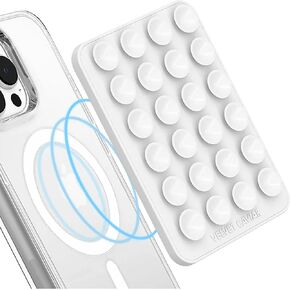 Velvet Caviar Suction Cup Phone Case Mount Compatible with MagSafe Devices Only - Magnetic Silicone Sticky Phone Grip Holder for iPhone Back of Phone - Mirror Gripper (Pink)