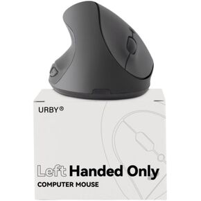 Urby Left Handed Mouse Wireless, Ergonomic, Vertical. Also As Left Handed Gaming Mouse. Compatible with Windows/macOS, Laptop, PC. [Type C & USB] [Battery Included, Upgraded 2024] Pink
