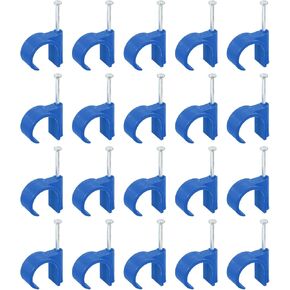 uxcell 50Pcs Cable Wire Clips, Nail in Cable Clips 16mm/0.63", Plastic Round Ethernet Cable Clips for Cable Management, Wall, Ethernet, TV, Construction, Indoor and Outdoor Use, Green