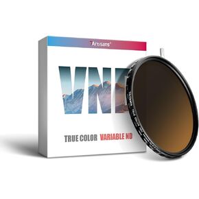7artisans True Color VND Adjustable Neutral Density Filter 2-5 Levels/6-9 Levels Adjustable VND67mm/72mm/77mm/82mm Neutral Density Polarized Filter for Camera Lens Movie Video Filter Portrait