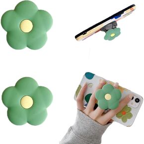 2pcs Daisy Silicone Mobile Phone Grip Stand Flower Phone Grip with Expanding Kickstand Phone Grip Stand Holder Flower Cell Phone Stand for Smartphone Tablet Cell Phone Accessories (Pink)