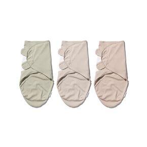 Cotton Swaddle Wrap, 100% Knitted Organic Cotton, Easy Adjustable Newborn Velcro Swaddle for Boys & Girls, Improves Sleep & Calms Startle Response, 0-3 Months, Pack of 3 (Nordic Edition 1)