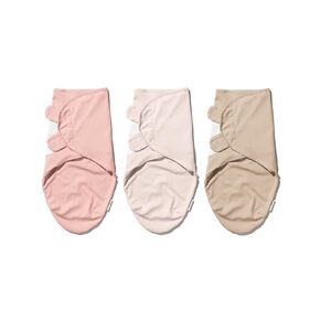 Cotton Swaddle Wrap, 100% Knitted Organic Cotton, Easy Adjustable Newborn Velcro Swaddle for Boys & Girls, Improves Sleep & Calms Startle Response, 0-3 Months, Pack of 3 (Nordic Edition 1)